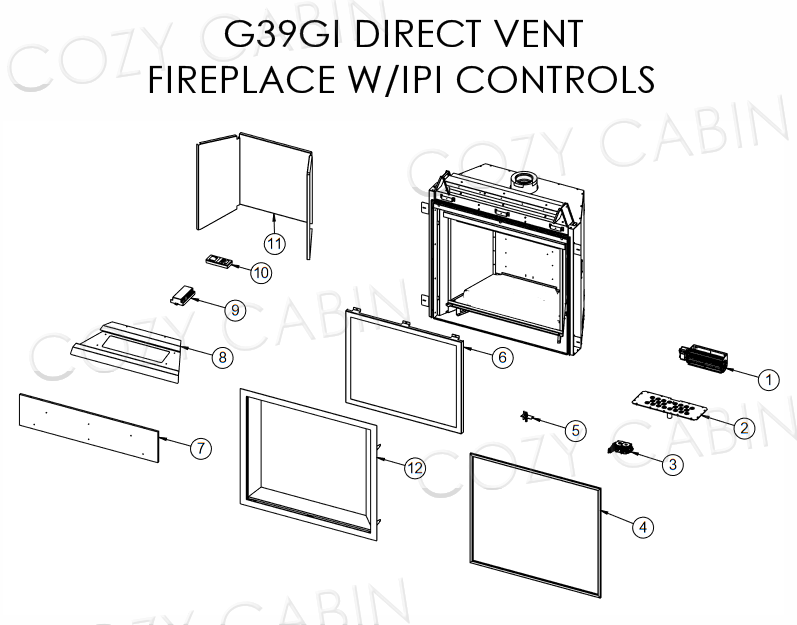 G39GI DIRECT VENT FIREPLACE WITH IPI CONTROLS (June 1, 2018 - >) #C-15561